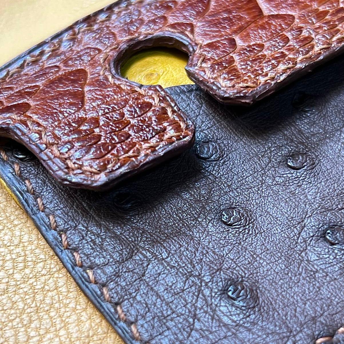 Ostrich Vertical Cardholder