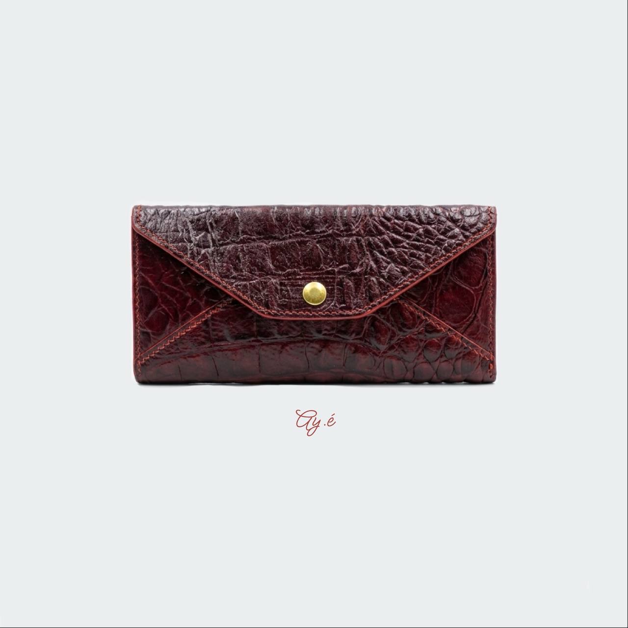 Burgundy Envelope Clutch