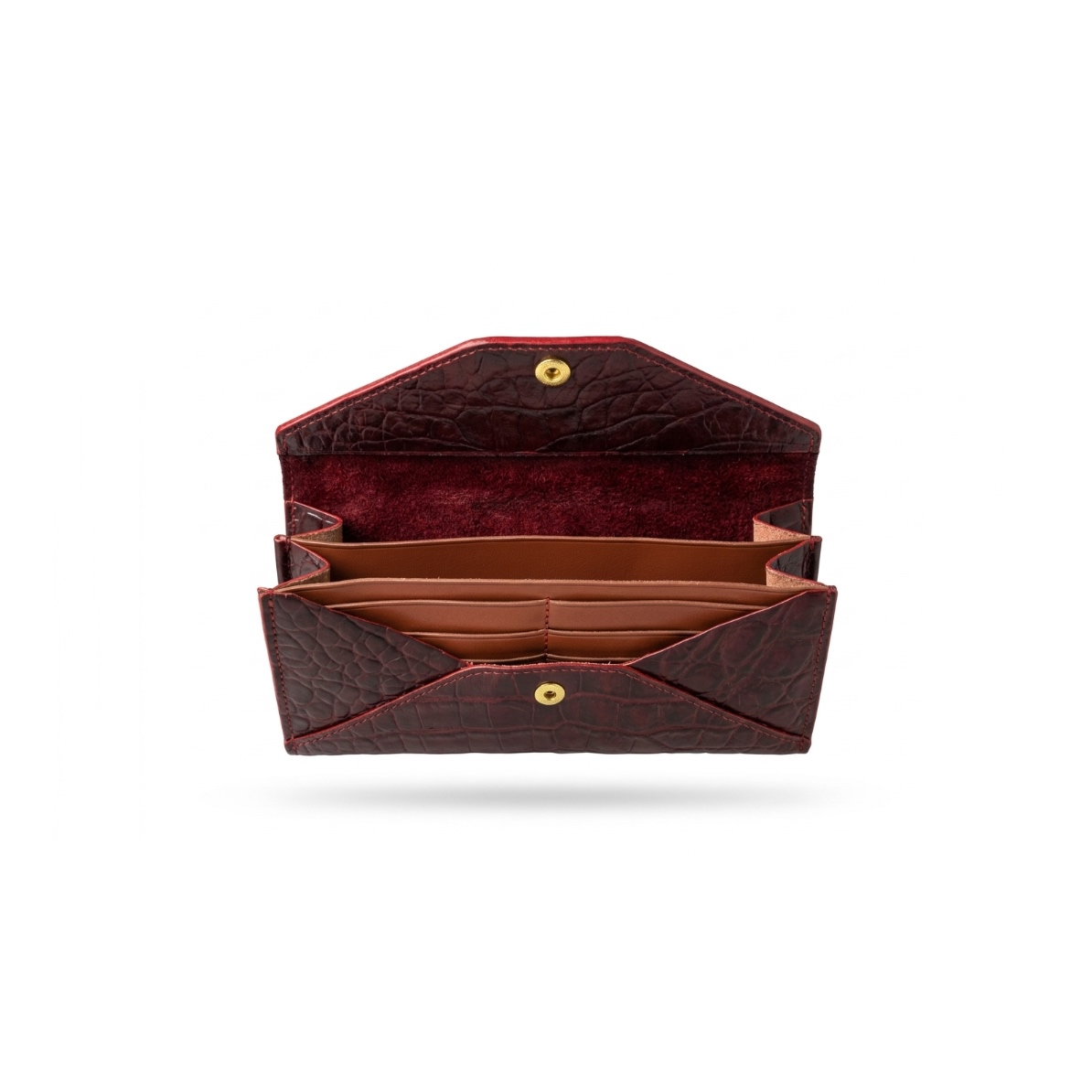 Burgundy Envelope Clutch
