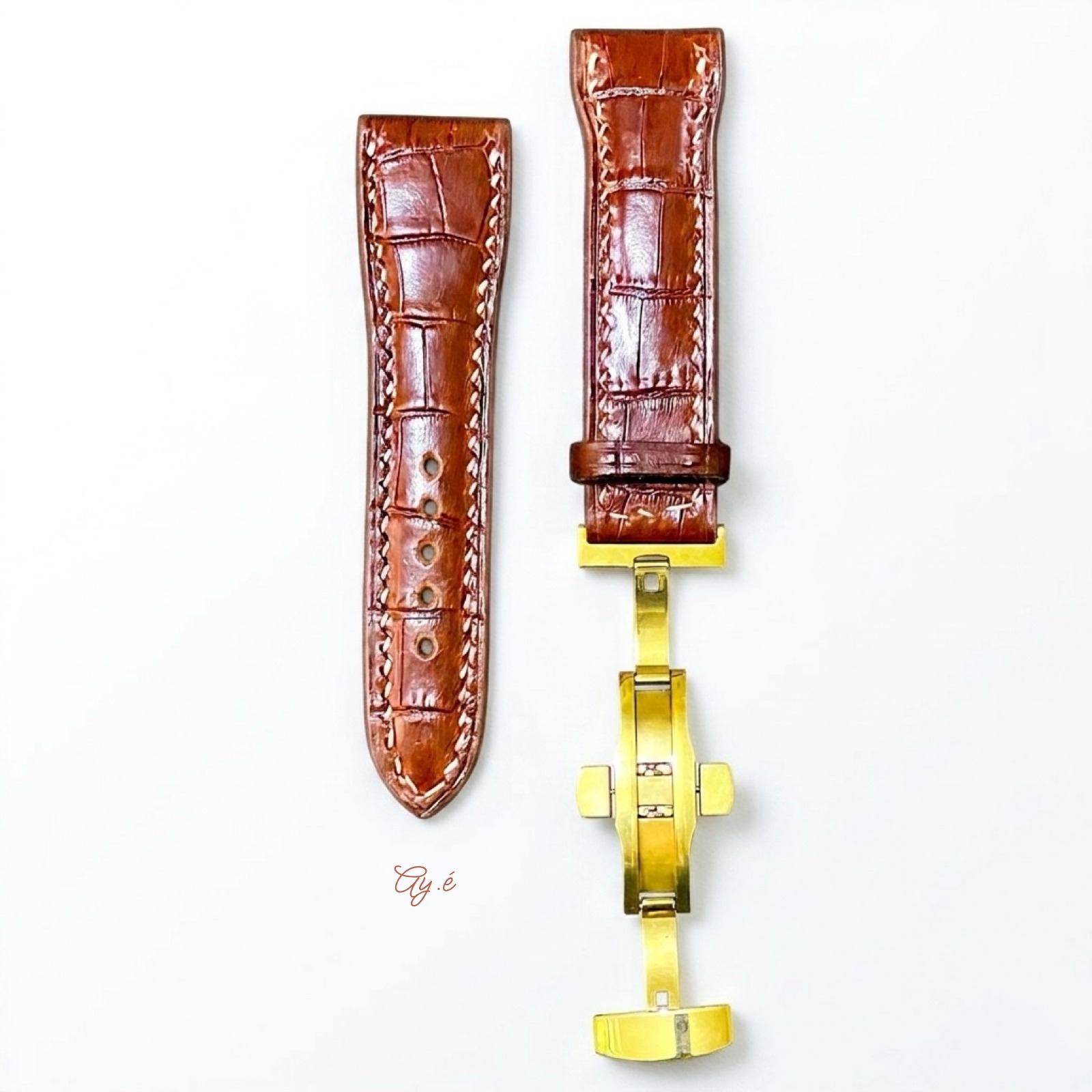The Amber Croc-Embossed